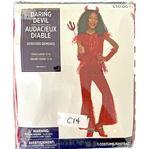 Daring Devil Costume Child Costume Halloween Party Dress Up GIRLS LARGE 12-14
